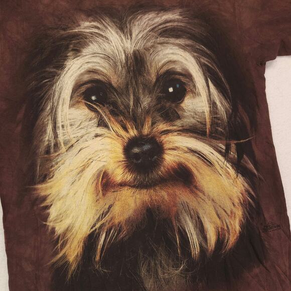 The Mountain Terrier Crew Neck Graphic T Shirt Mens Size Small S Maroon - Picture 4 of 11